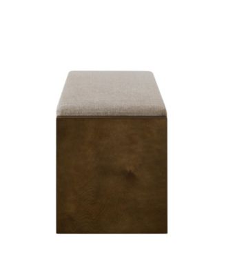 47" Padded Bench with Shoe Rack - Granite Linen