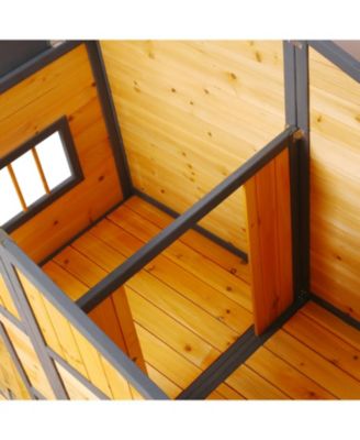 Large Wooden Dog House with Porch