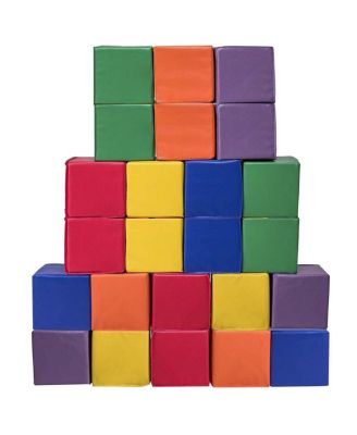 24-Piece 8'' PU Foam Big Building Blocks Colorful Soft Blocks Play Set For Kids