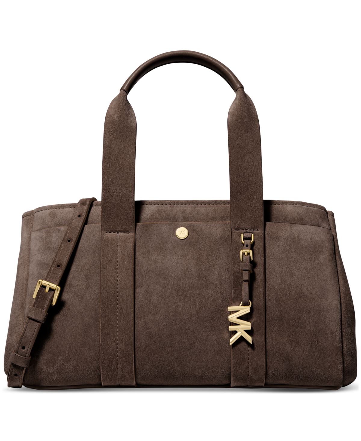 Michael Kors Romee Medium Leather East West Satchel In Brown