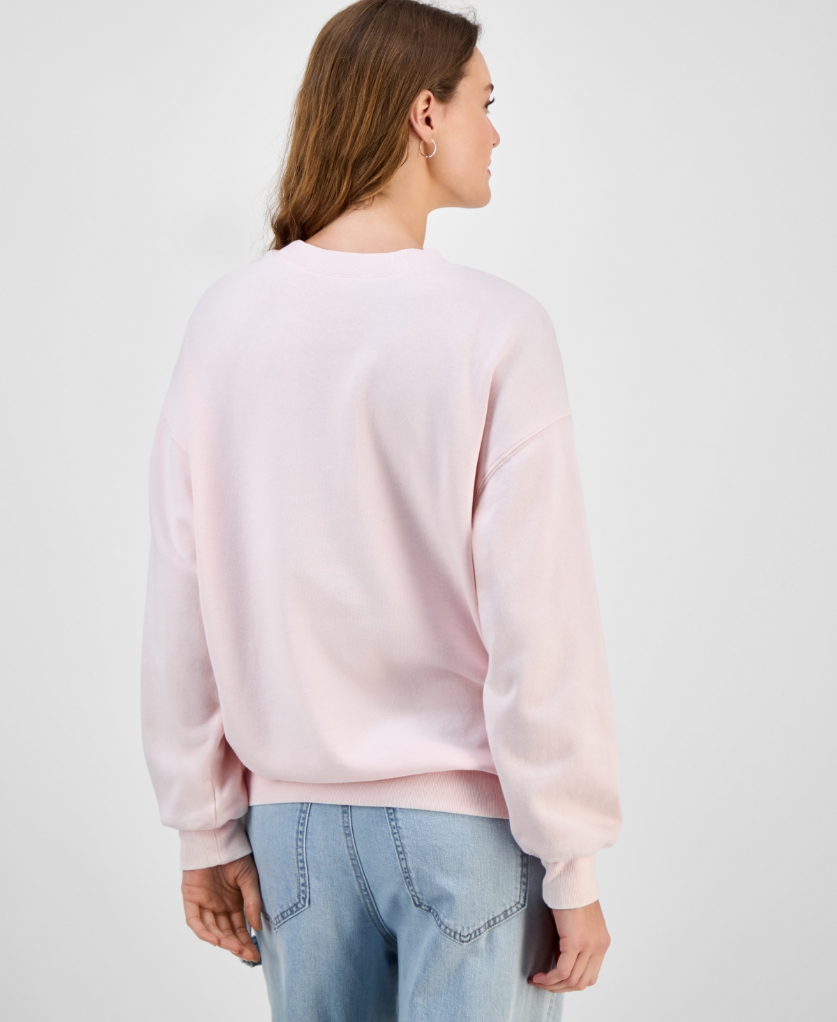 Rebellious One Juniors' Peaceful Harmony-graphic Sweatshirt In Pink