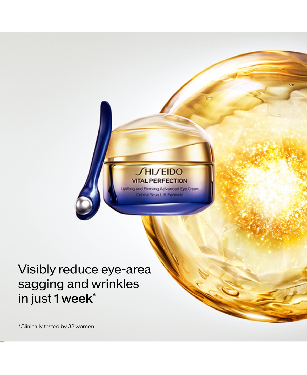 Shiseido Vital Perfection Uplifting & Firming Advanced Eye Cream, 0.5 Oz. In Transparent