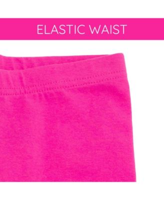 Little Girls Drop Shoulder T-Shirt and Bike Shorts Outfit Set