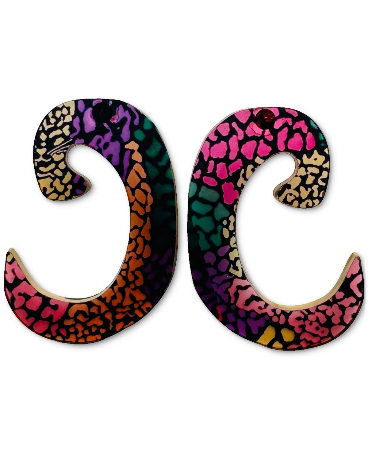 Swanky Designs Micaela Stud Earrings In Multi