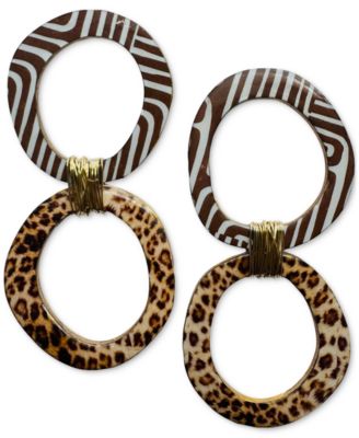 Swanky Designs Talulla Dangles Sculptural Earrings - Brown 55$