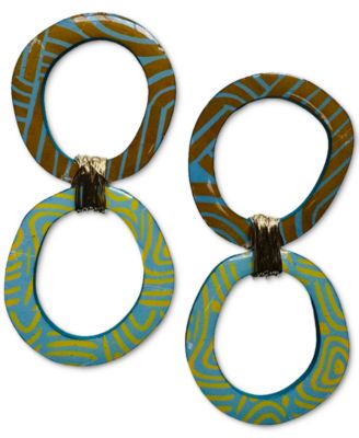 Swanky Designs Talulla Dangles Sculptural Earrings - Turquoise 41$