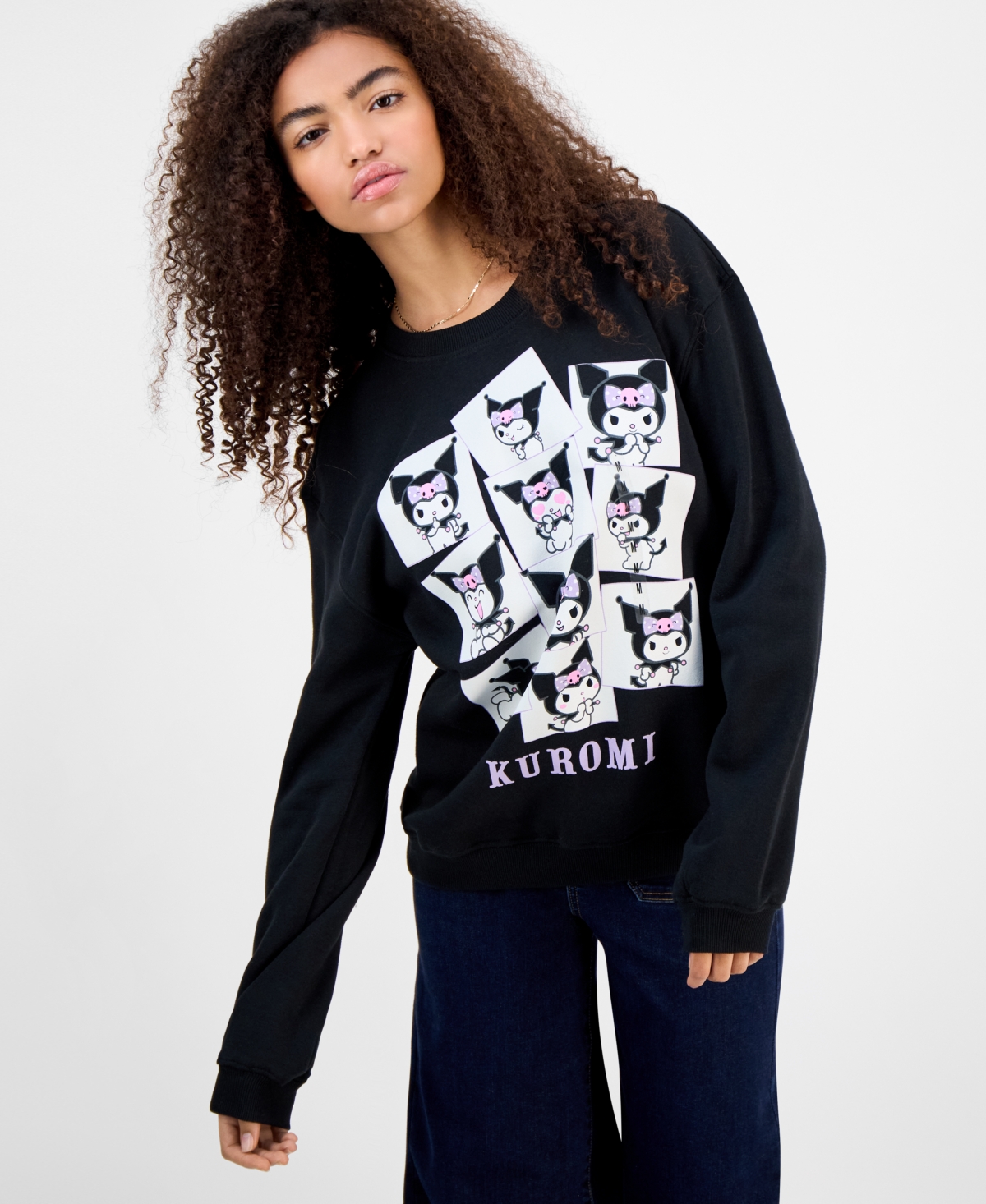 Grayson Threads, The Label Juniors' Kuromi Graphic Sweatshirt