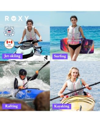Roxy Women's Life Vest, USCG Approved Life Jacket, Evoprene PFD for water sports