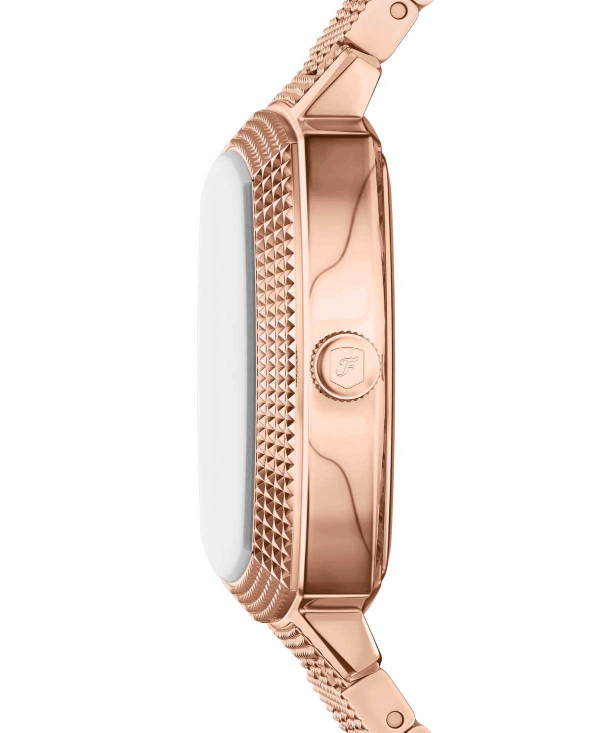 Fossil Unisex Nick Jonas X Machine Luxe Marble Rose Gold-tone Stainless Steel Watch, 37mm In Gold