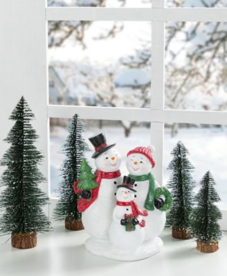 10.25" Resin Christmas Snowman Family Figurine