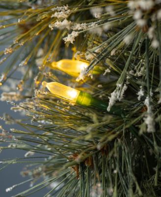 3 ft Pre-Lit Frosted Greenery Pinecones Christmas Teardrop