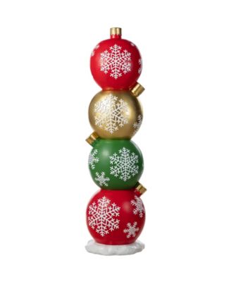 36.25" Resin Christmas Stacked Ornament Porch D&eacute;cor