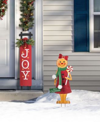 36" Metal Christmas Gingerbread Man Yard Stake