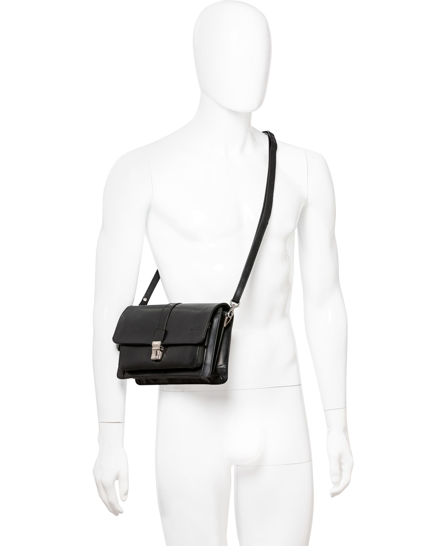 Мужская сумка Mancini Buffalo Front Organizer, цвет: Чёрный — фото 5