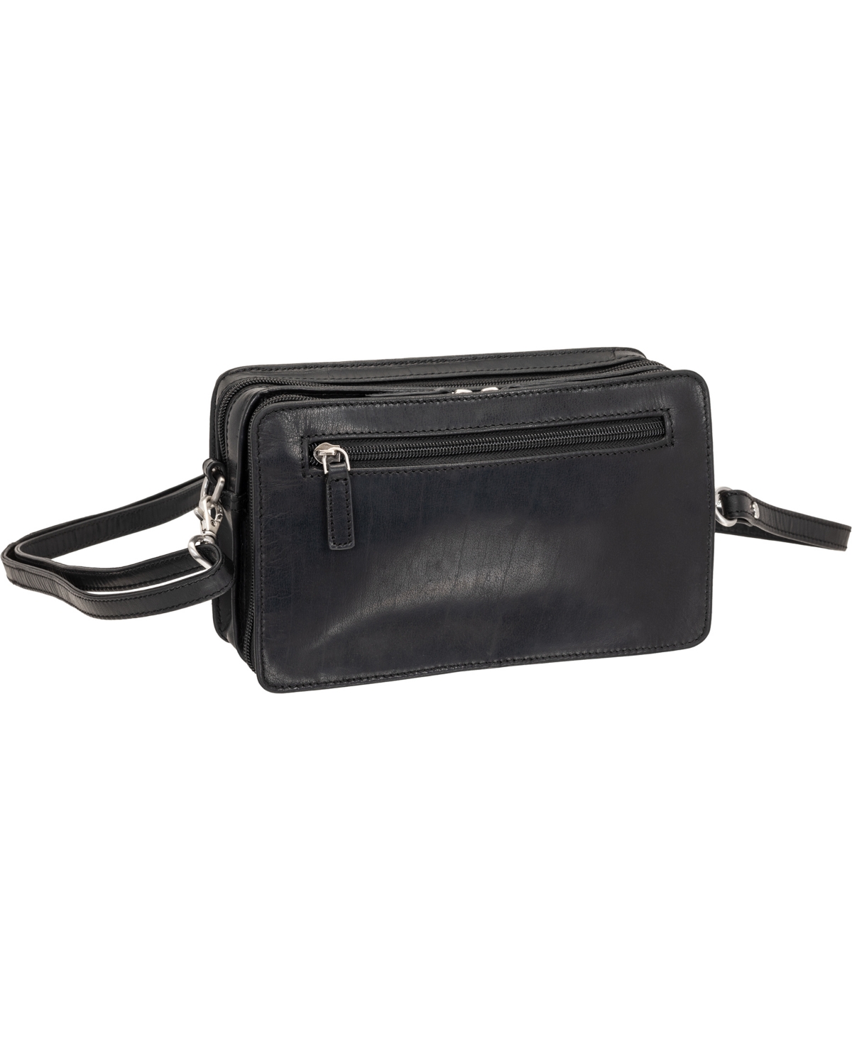 Mancini Men's Buffalo Zippered Organizer Pocket Bag