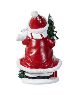 100mm Lighted Resin Christmas Snowflakes Snowman Water Globe