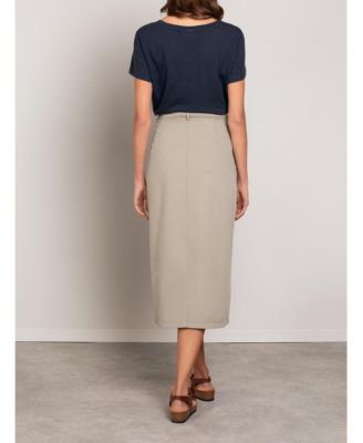 Women's Twill Midi Skirt