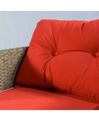 5pcs Outdoor Patio Furniture Set All Weather Wicker Conversation Set