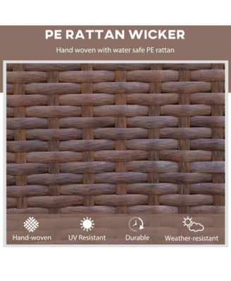 Wicker Rocking Chair, Outdoor Rocker w/ Cushions, Wine