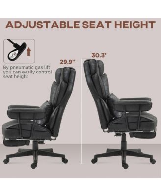 396lbs. Big and Tall Massage Office Chair with Footrest,