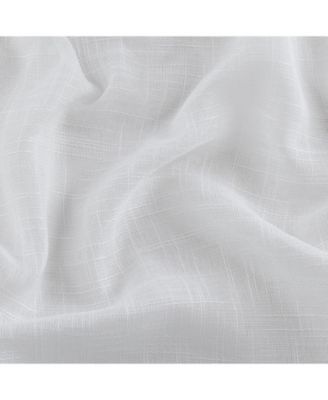 2 Pack Lux Thread Premium Woven Grommet Top Sheer Curtain Panels - Spice