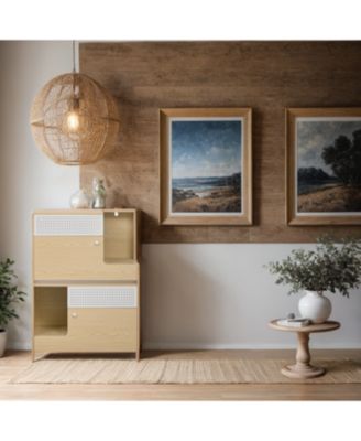 Furniture Style Multi-use Cat litter box house With 2 flip-down door