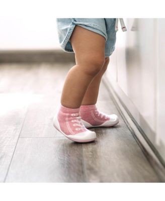 Infant Girl Breathable Washable Non-Slip Sock Shoes Sneakers - Pink