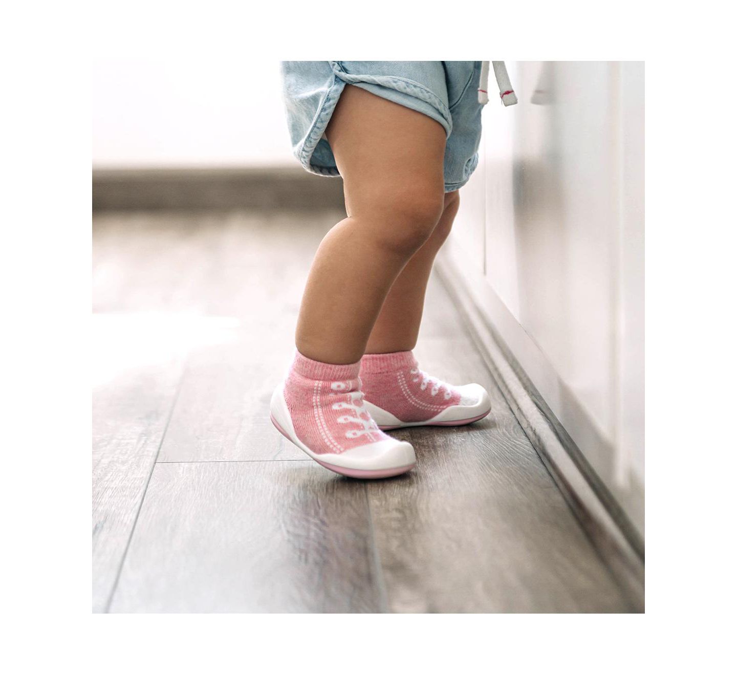 Кроссовки Komuello Breathable Washable Non-Slip Sock Shoes Sneakers - Pink для девочек-малышей, цвет: Розовый — фото 7