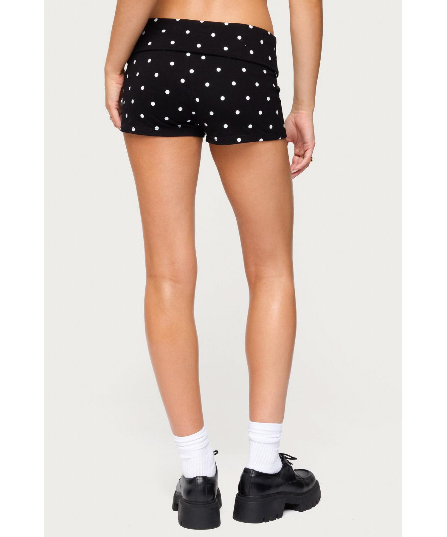 Women's Chelsie Polka Dot Foldover Shorts