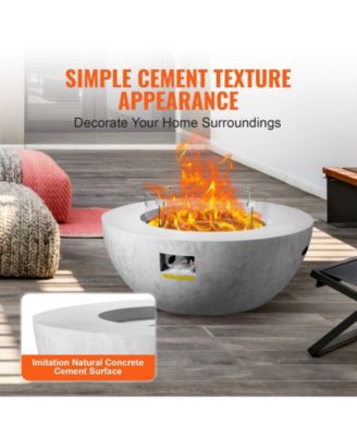 Concrete-Look Propane Fire Pit Table for Outdoor Patio – Gas-Powered Heating with Stylish Tabletop Design