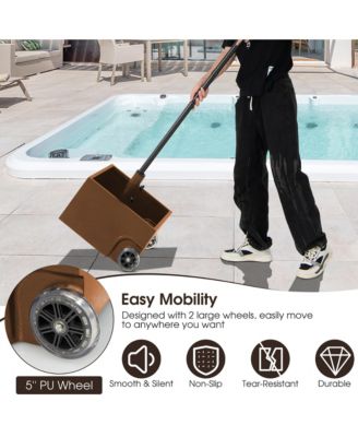 170lbs Patio Umbrella Base Stand Wheels Planter Outdoor Heavy Duty Garden