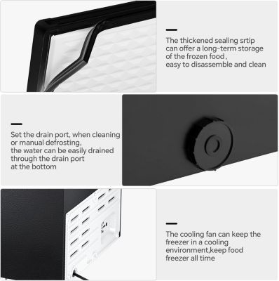 2.8 Cubic Chest Freezer  Feet Compact Freezer with 3 Removable Baskets, Free Standing Top open Door Deep Freezer, Adjustable Temperature for Home Dorm, Bar, Basement, Kitchen