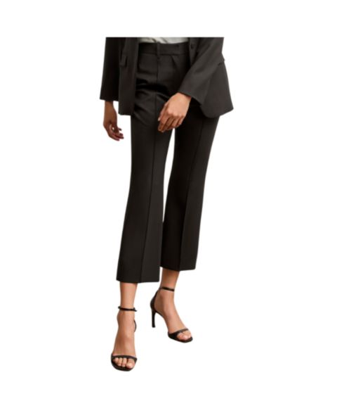 Женские брюки M.M.LaFleur Tessa Kick Flare - Washable Wool Twill, цвет: Чёрный