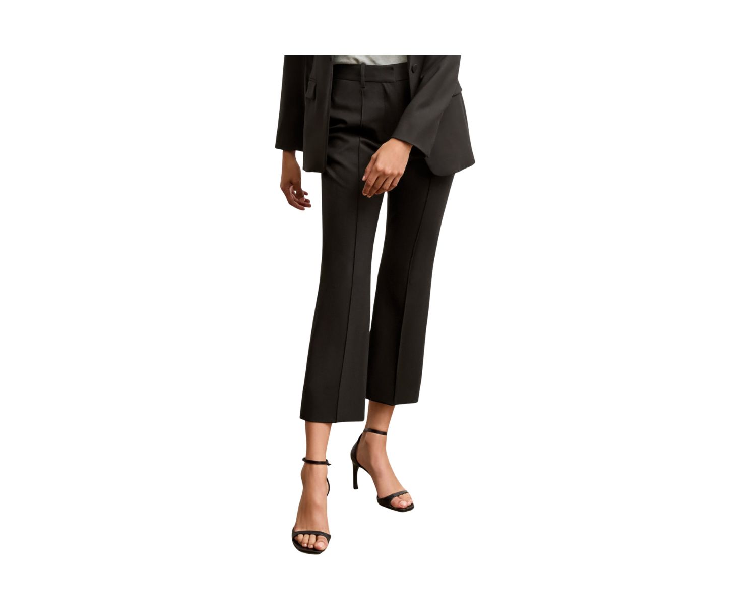 Tessa Kick Flare Trouser - Washable Wool Twill