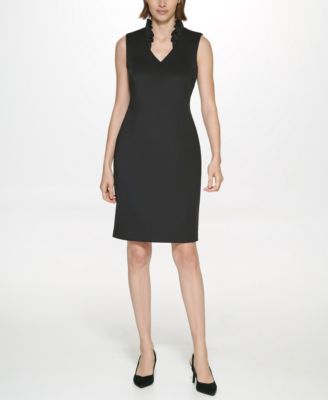 Calvin Klein - Women's Sleeveless V-Neck Sheath Dress