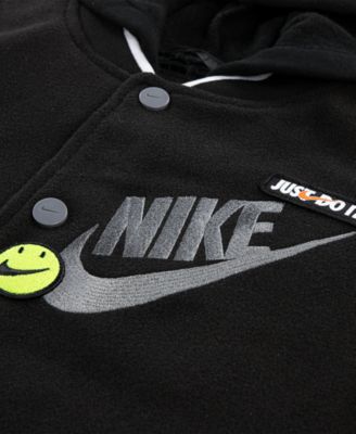 Little Boys Hooded Varsity Jacket