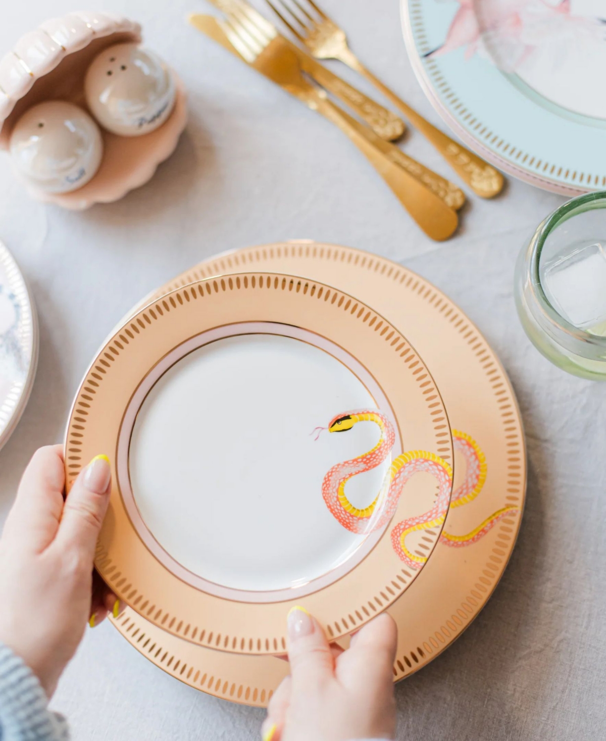 Yvonne Ellen Animal Side Plates, Set Of 4 In Multi