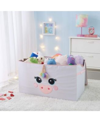Poly Canvas Collapsible Toy Storage Trunk, 28&amp;quot; W, Unicorn