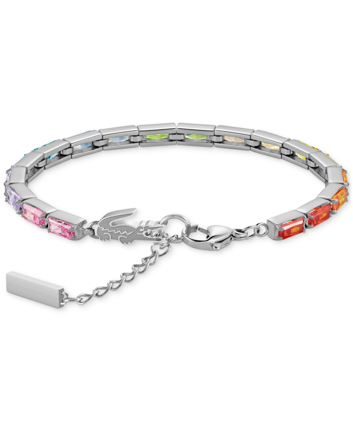Lacoste Crystal Flex Bracelet In Metallic