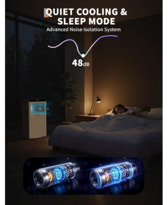 8,000 BTU Portable AC, Quiet Cooling Unit with Dehumidifier & Fan, 24H Timer, for 350 Sq.Ft Rooms