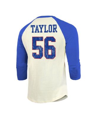 Threads Men's Lawrence Taylor Cream/Red New York Giants Retired Player Name Number 3/4 Raglan Sleeve T-Shirt
