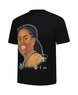 Men's and Women's Jonquel Jones Black New York Liberty Sketch T-Shirt