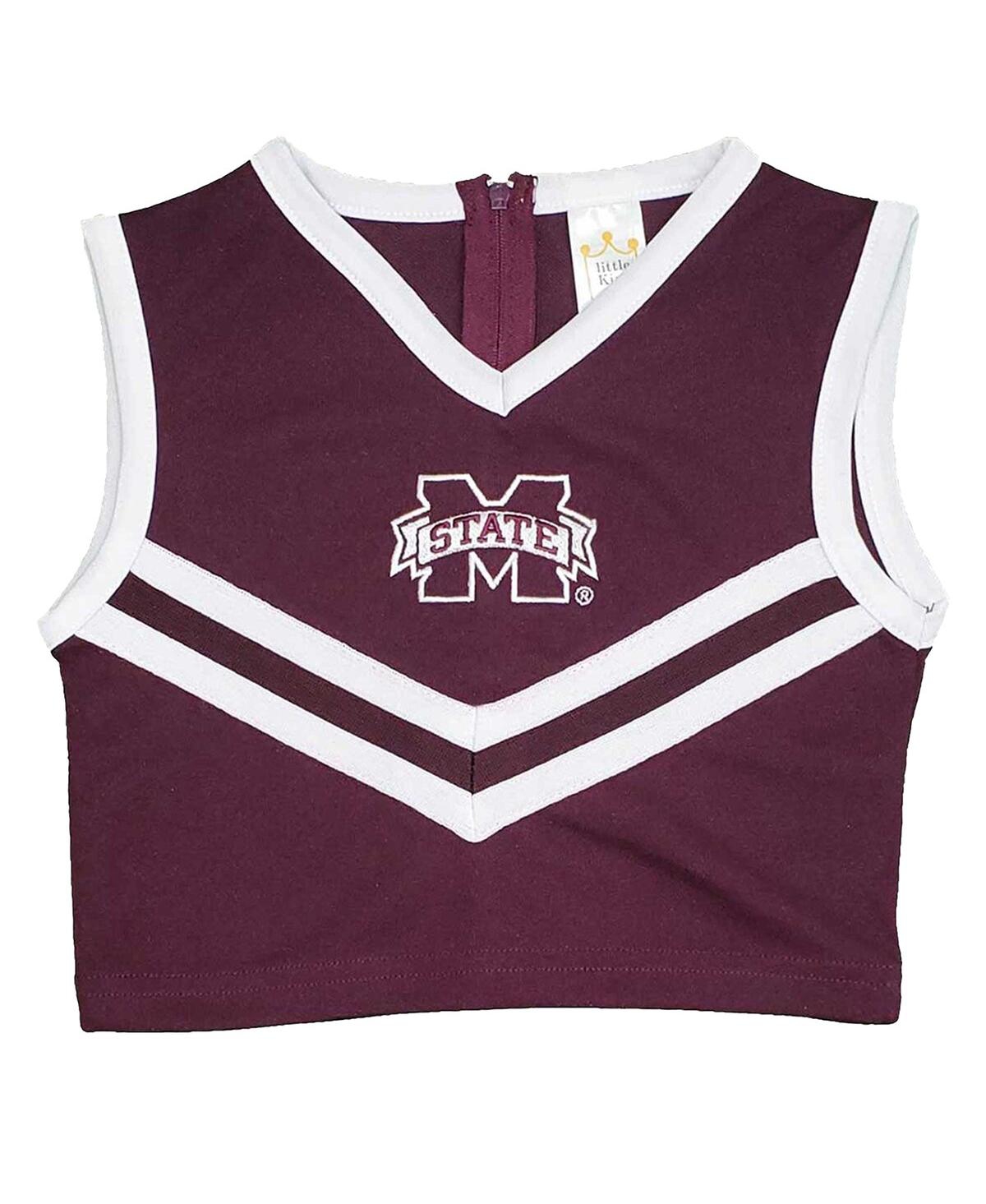 Little King Big Girls 2-piece Maroon Mississippi State Bulldogs Cheer Set In Brown