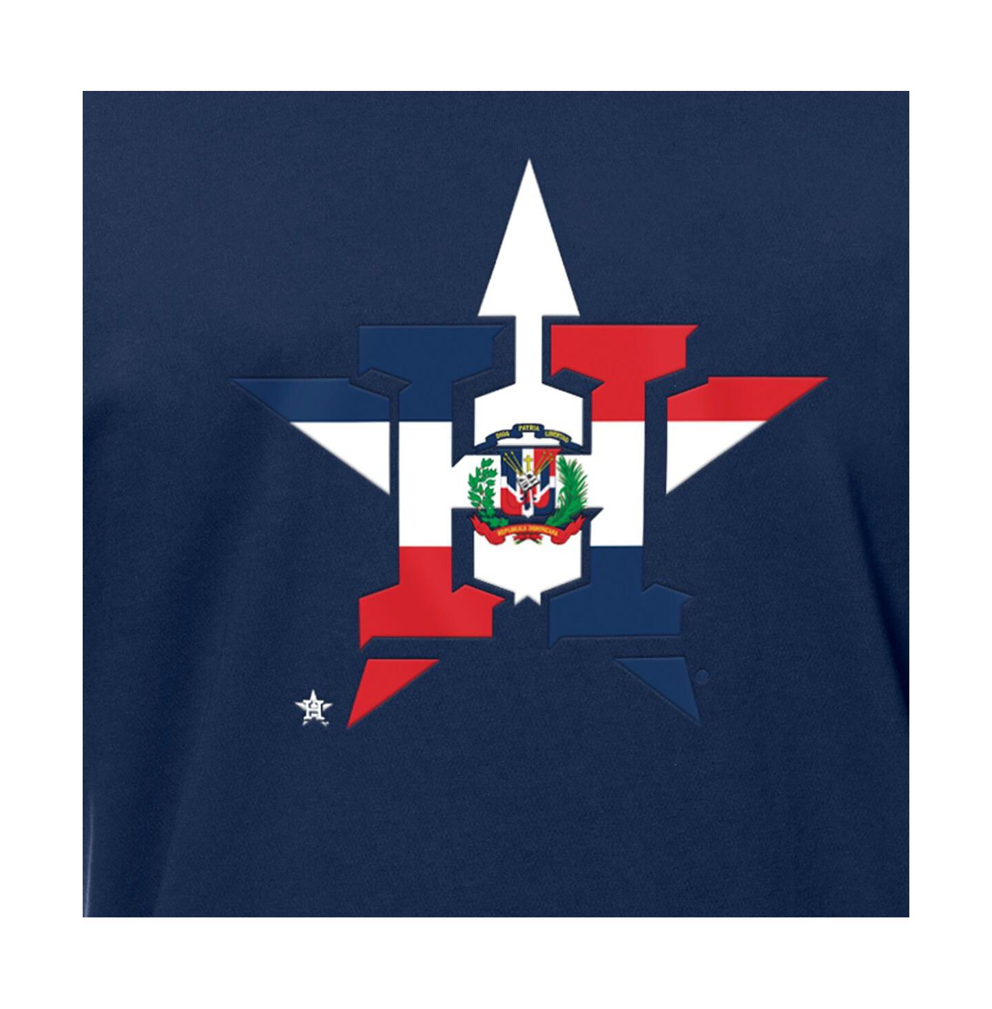 Мужская футболка New Era Navy Houston Astros Dominican Republic Flag Logo — фото 2