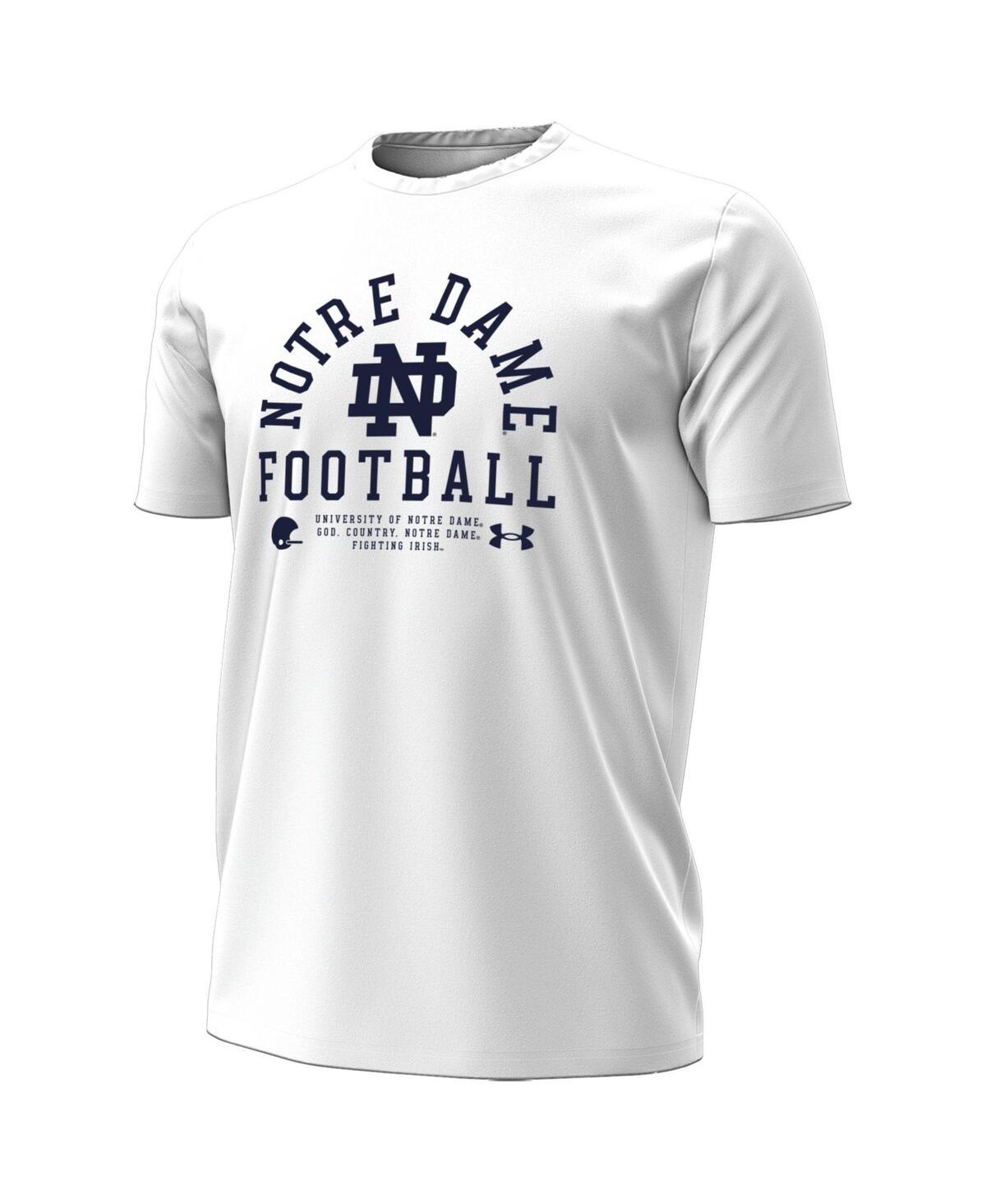 Under Armour Men's White Notre Dame Fighting Irish 2025 Sideline Football Performance T-shirt In White