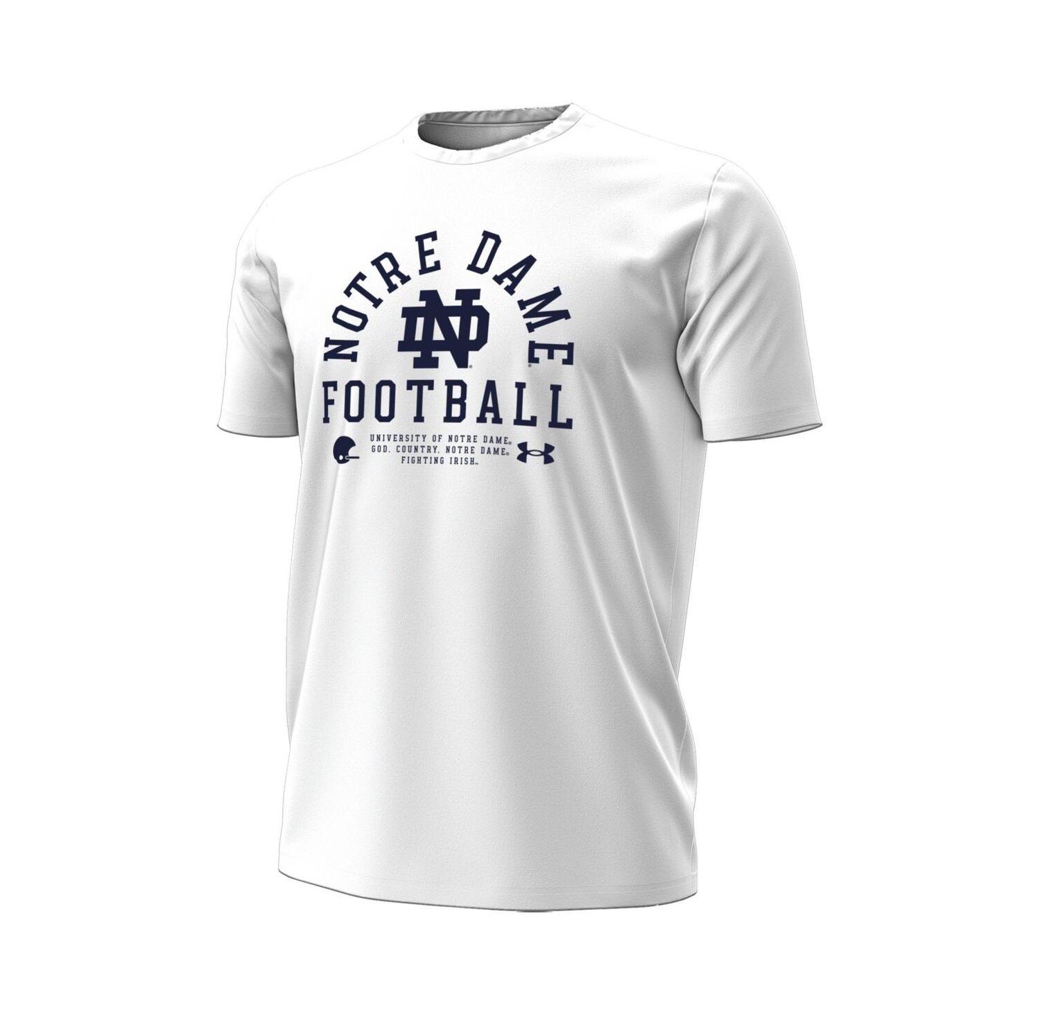 Men's White Notre Dame Fighting Irish 2025 Sideline Football Performance T-Shirt
