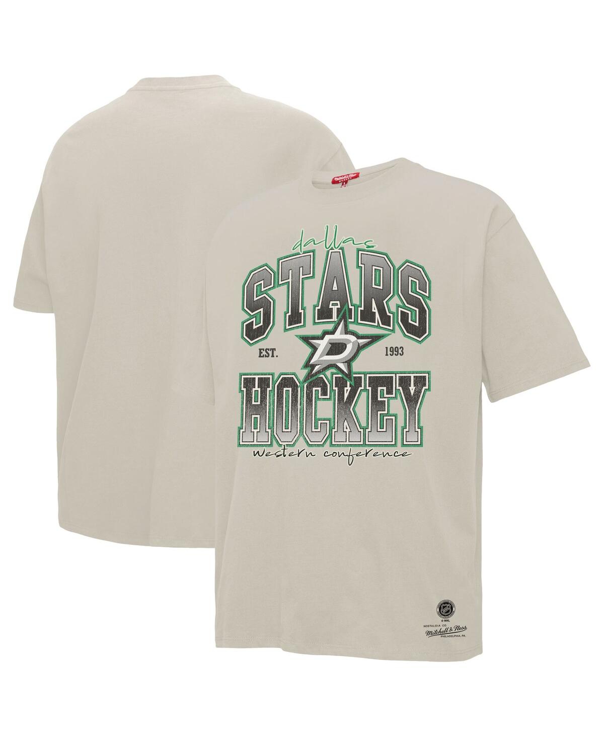 Mitchell & Ness Women's Cream Dallas Stars Dump Chase Boyfriend T-shirt In White