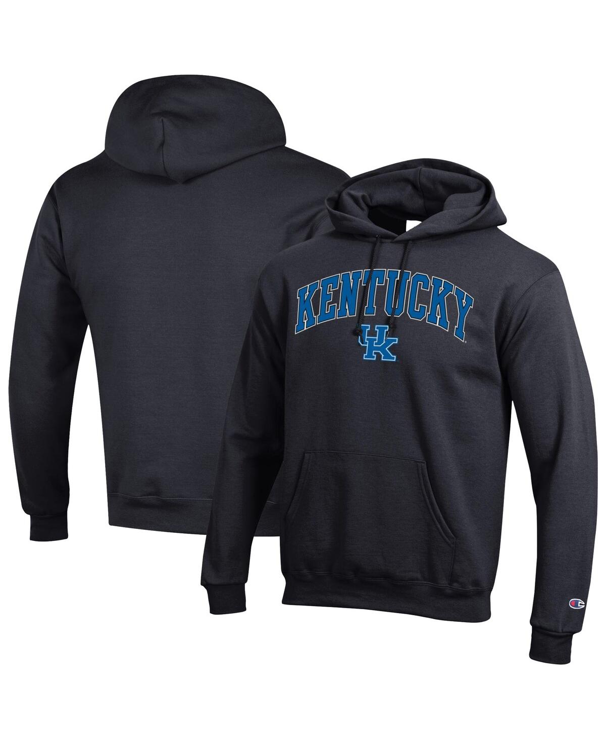 Champion Men's Royal Kentucky Wildcats Arch Over Logo Pullover Hoodie - Black