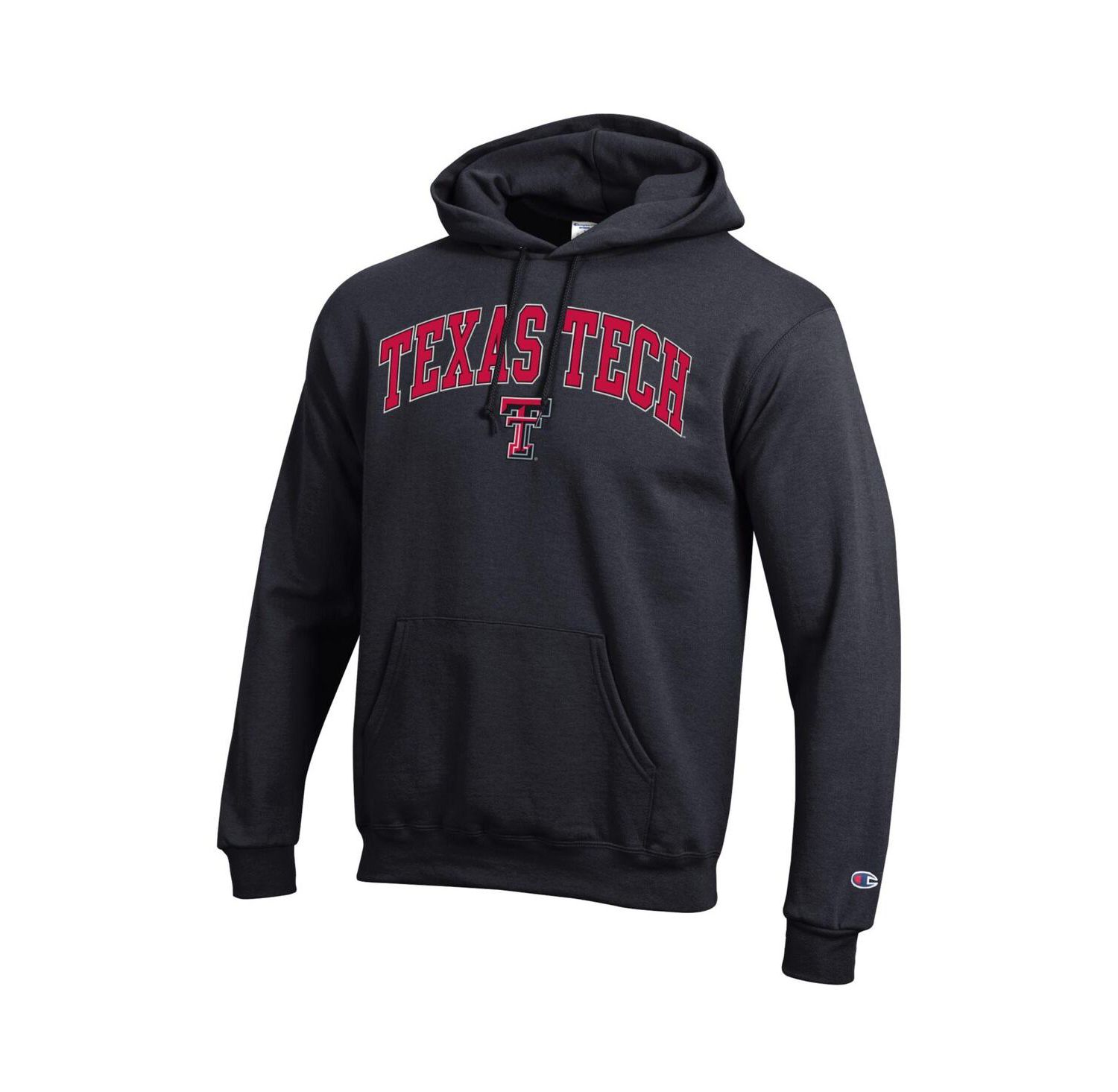 Men's Black Texas Tech Red Raiders Arch Over Logo Pullover Hoodie