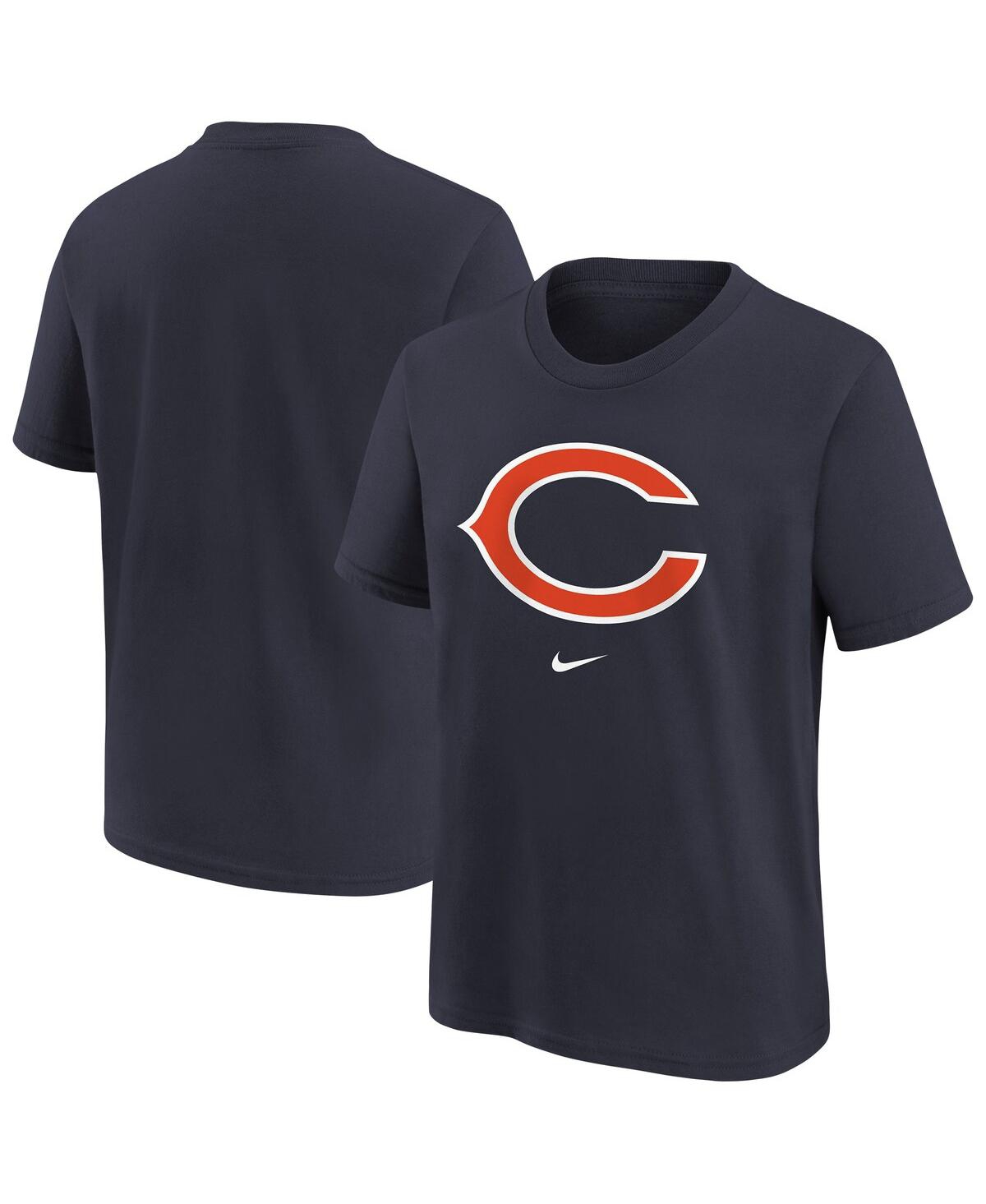 Nike Kids' Big Boys And Girls Navy Chicago Bears Primary Logo Legend T-shirt In Black